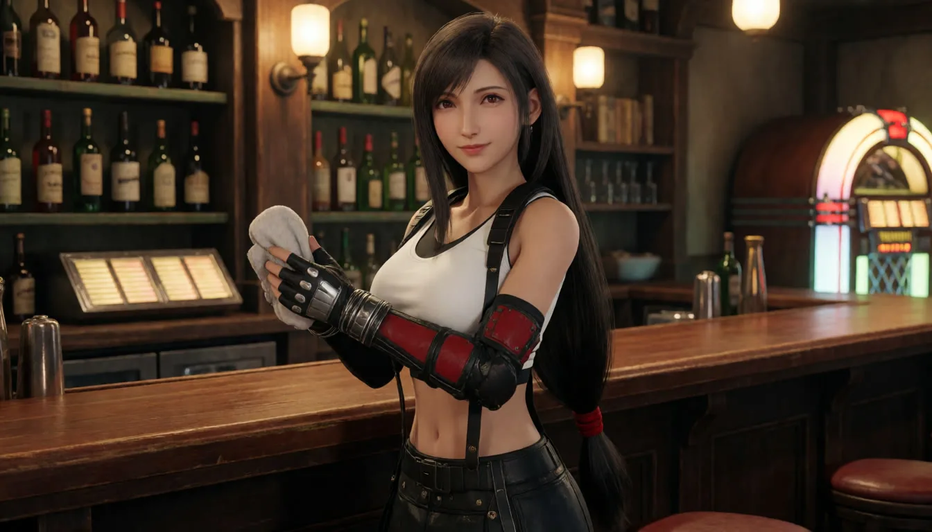 Tifa Lockhart at Seventh Heaven